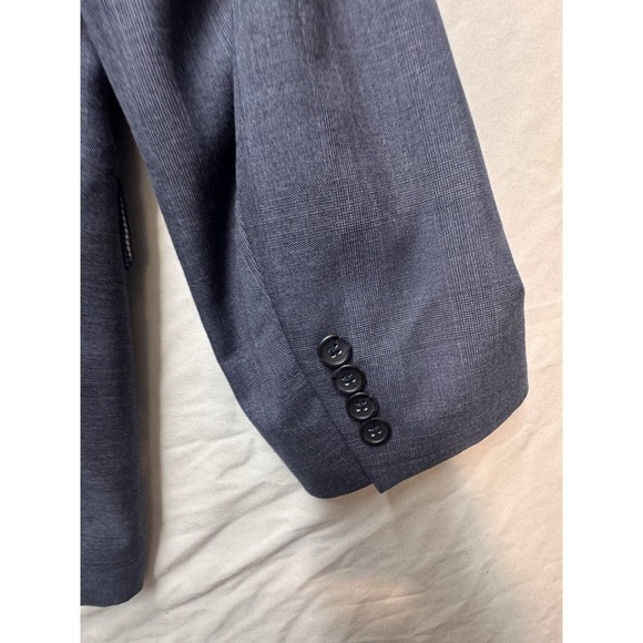 Banana Republic Mens Tailored Slim Fit Blazer 44R Light Plaid Polyester Blend - Picture 11 of 11